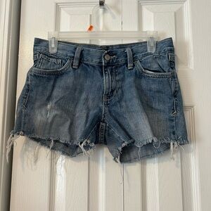 Old Navy jean shorts cutoffs with fringe